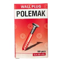 Dübel-mismar Polemak 6556, qırmızı, 6 sm, 50 əd